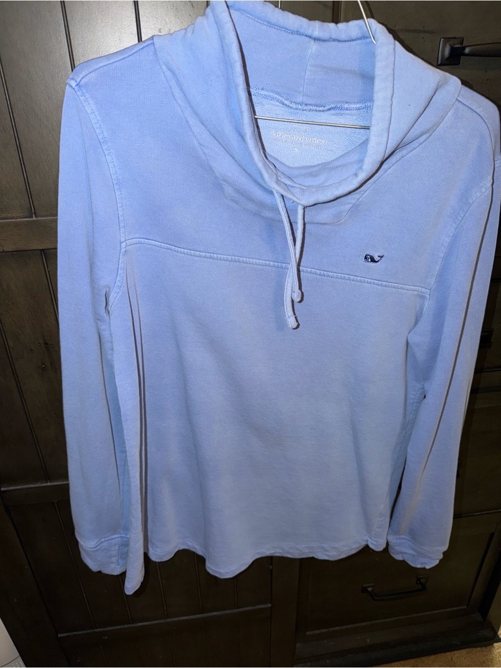 Vineyard Vines Pastel Blue Cowl Neck Pullover